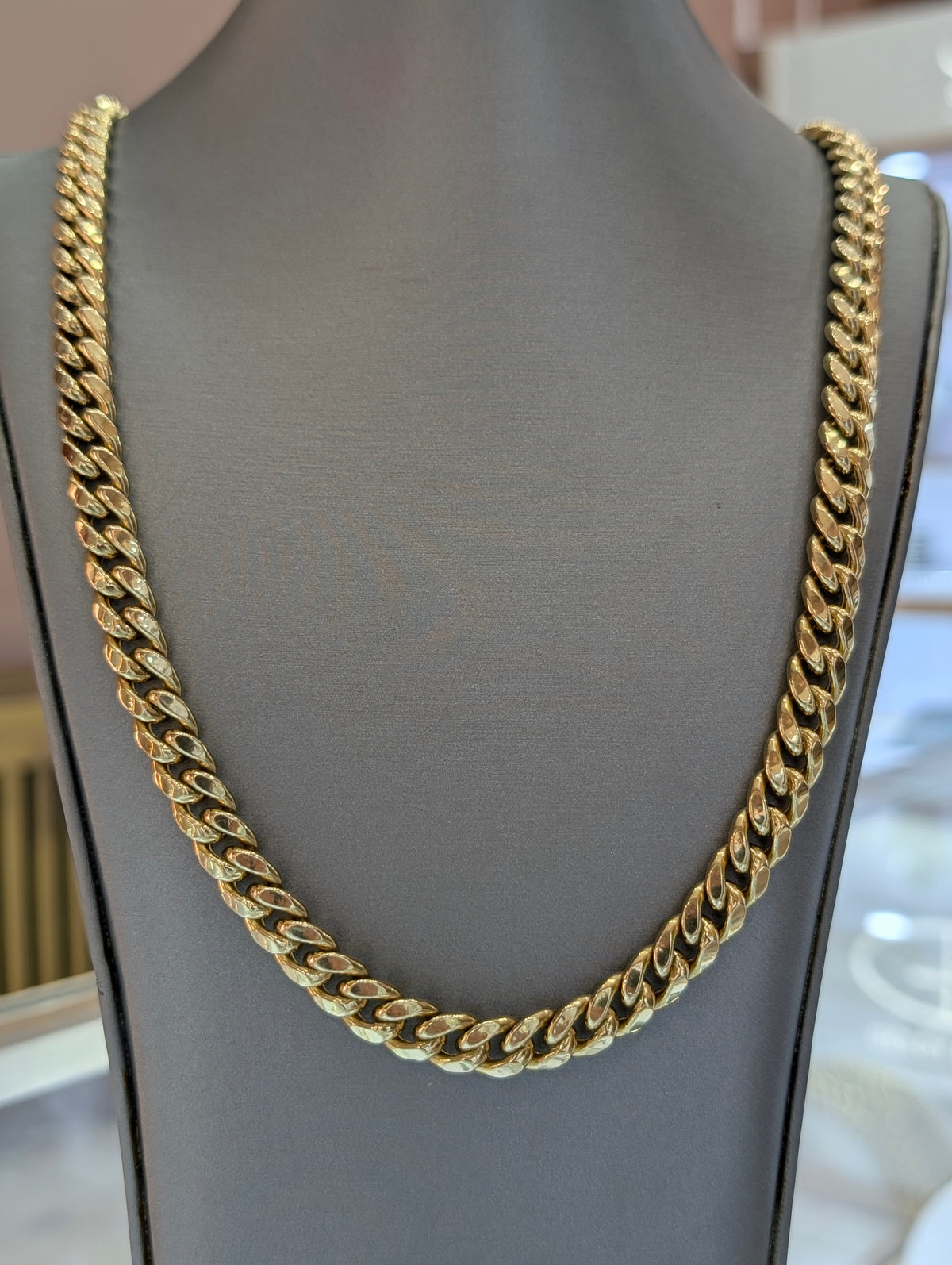 14K Yellow Gold Cuban Link Chain – 26" | 9.1mm Solid Curb Chain | 66.5g