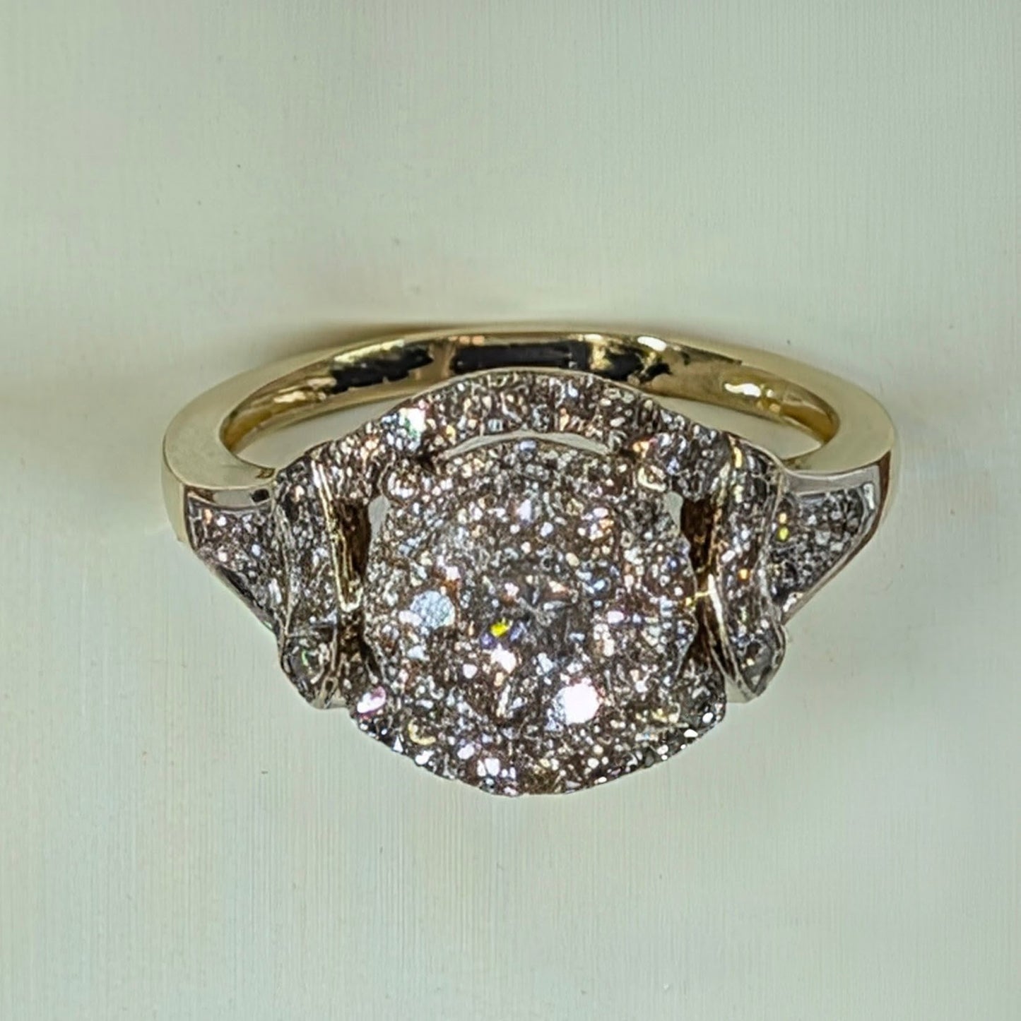 14K Yellow Gold Diamond Ring | Size 7 | 4.4g