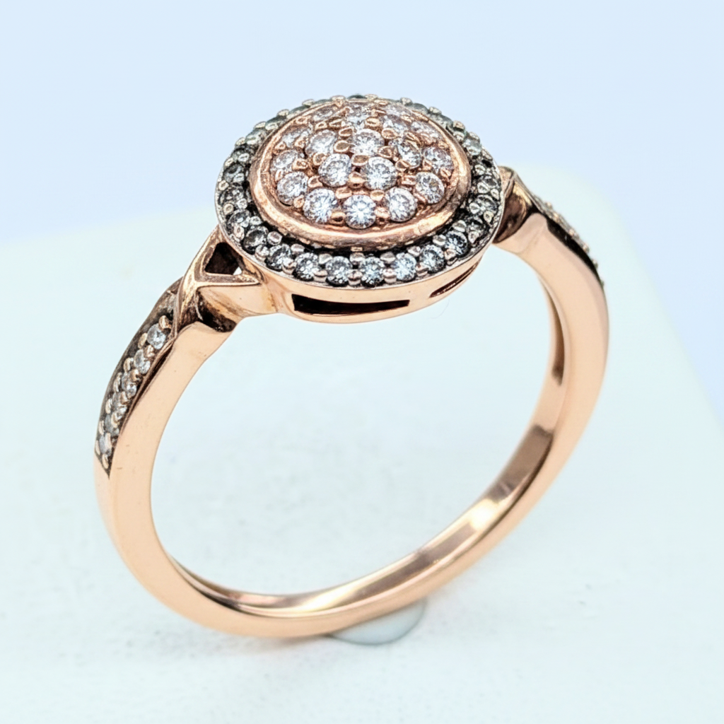 10K Rose Gold Diamond Cluster Ring – Hero