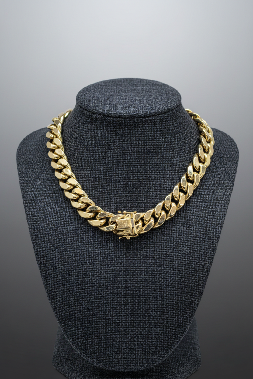10K Yellow Gold Cuban Link Bracelet - Correct Miami Cuban Box Clasp