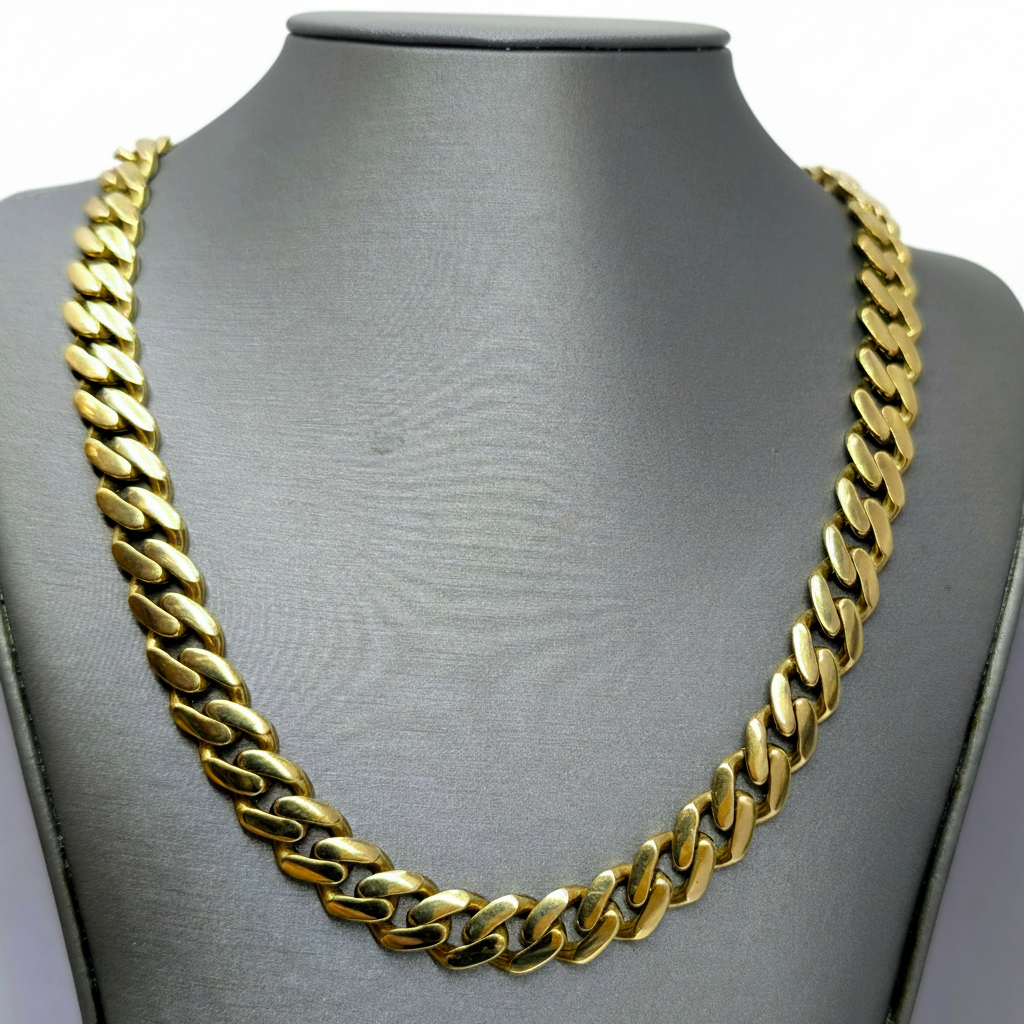 14K Cuban Link – Bust Display