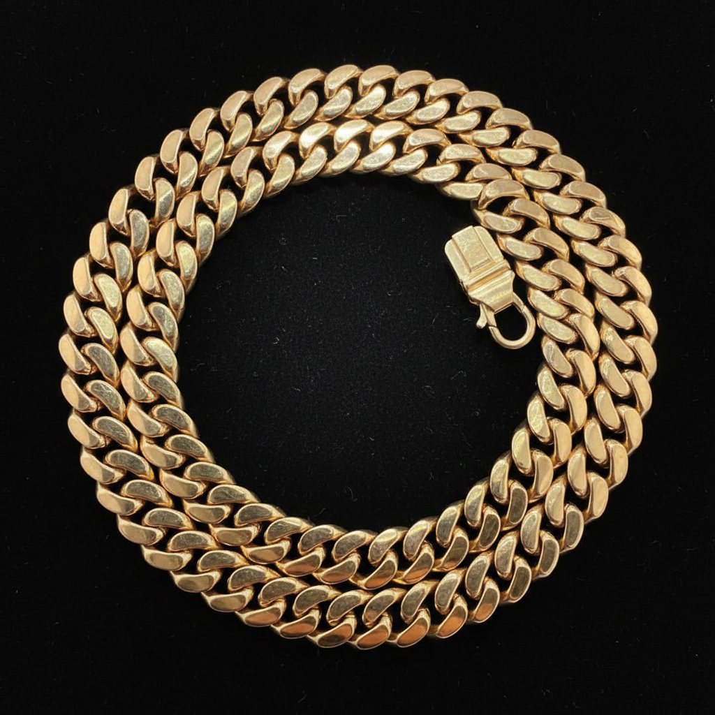 14K Cuban Link Chain – Velvet Presentation