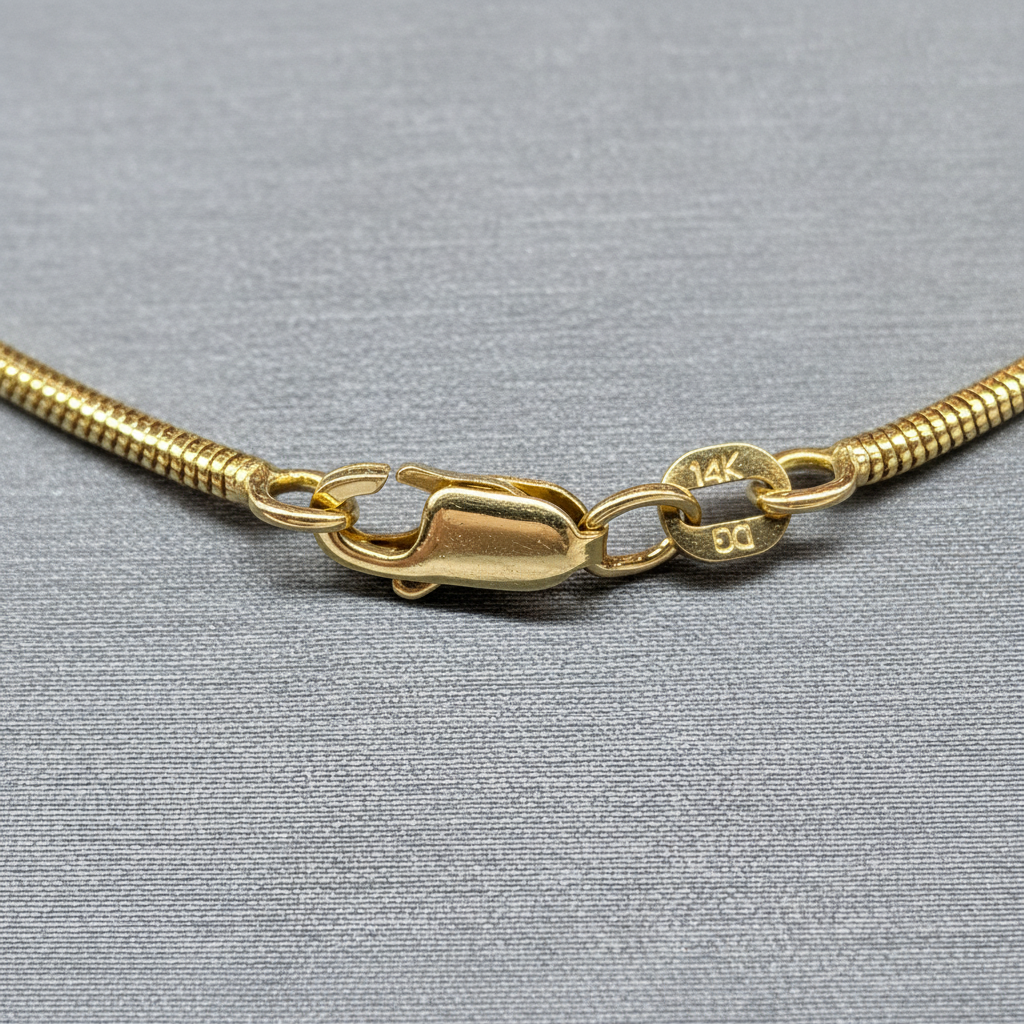 14K Yellow Gold Snake Chain - Clasp