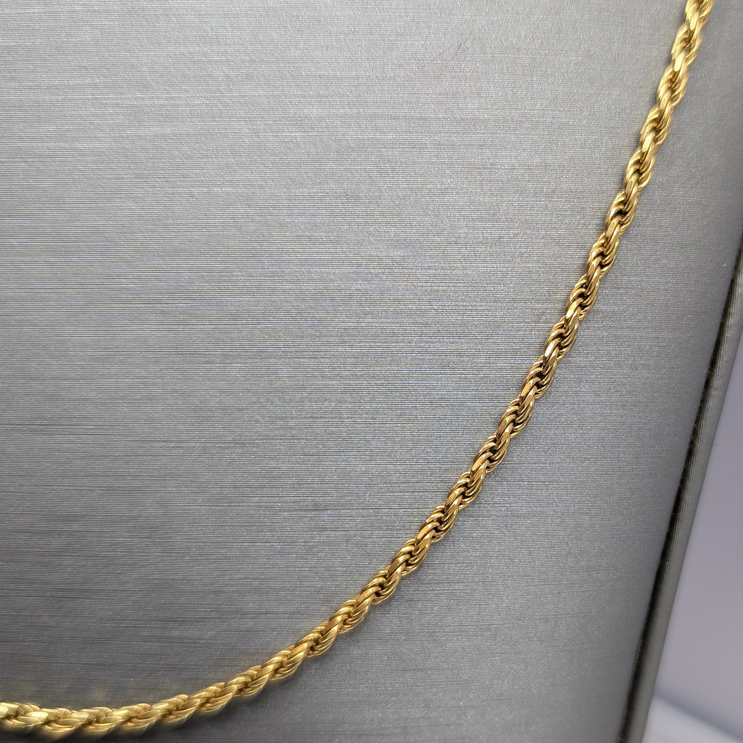 18K Yellow Gold Solid Rope Chain – 24" | 2.25mm