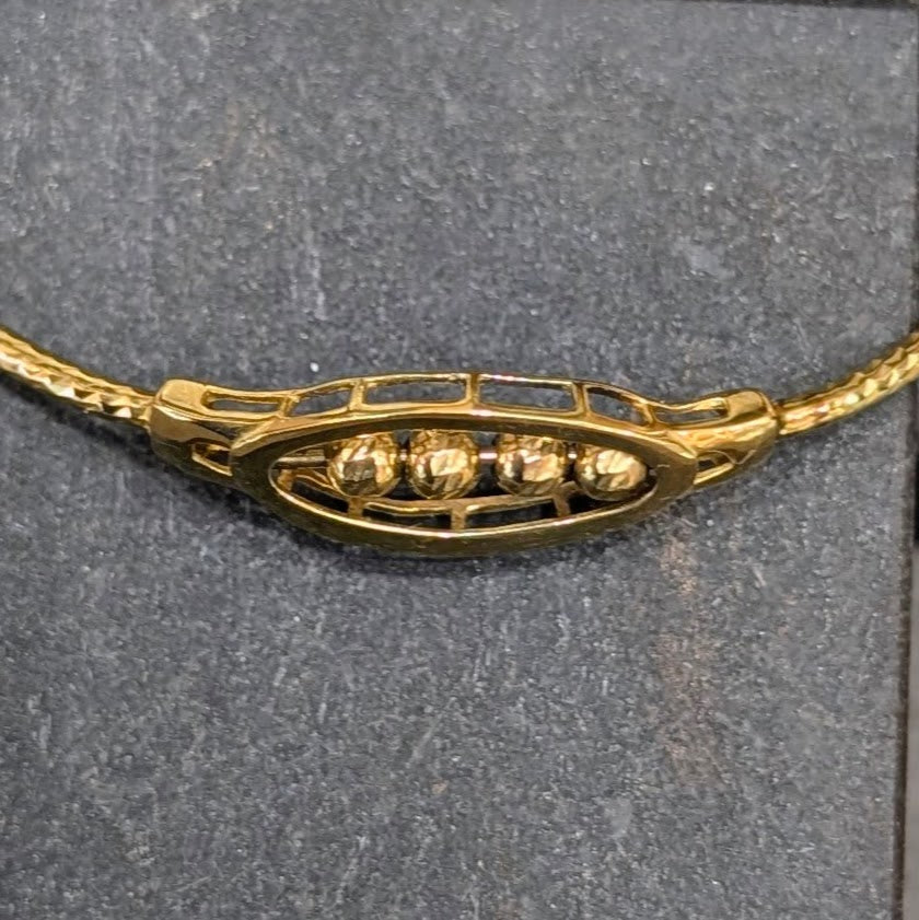 10K Solid Gold Infant / Toddler Adjustable Bangle Bracelet – 2.1g