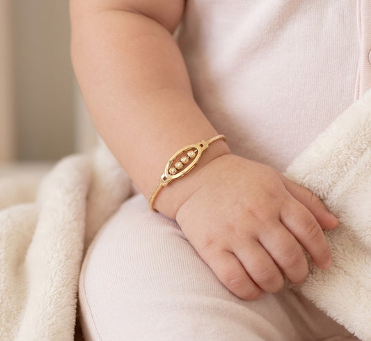 10K Solid Gold Infant / Toddler Adjustable Bangle Bracelet – 2.1g