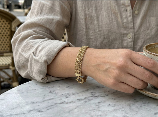14K Yellow Gold Multi-Rope Bracelet | 7 Inch, 9.5mm
