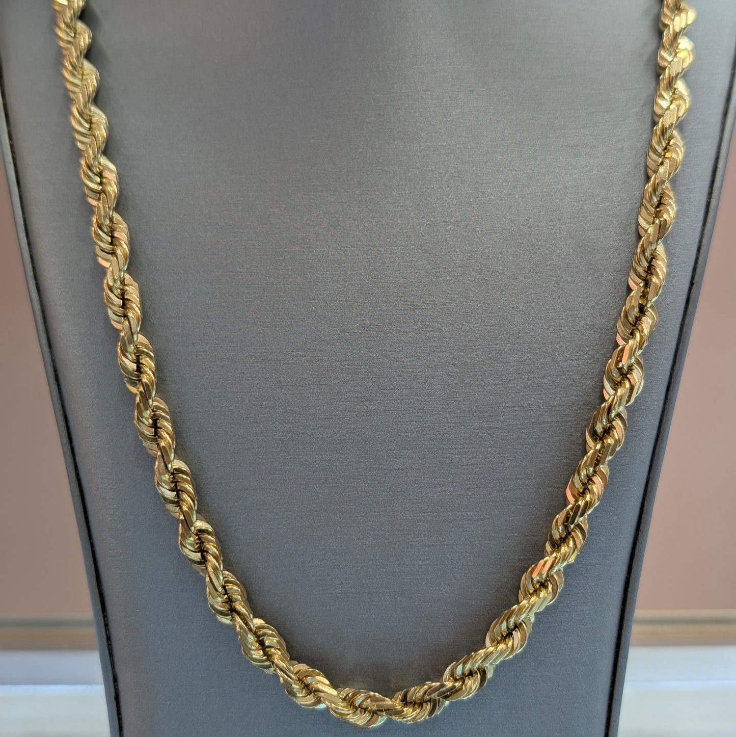 10K Yellow Gold 6.6mm 32" Italian Rope Chain