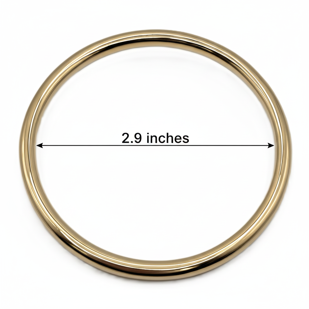 14K Yellow Gold Tubular Slip-On Bangle Bracelet - 3mm, 3-inch Diameter