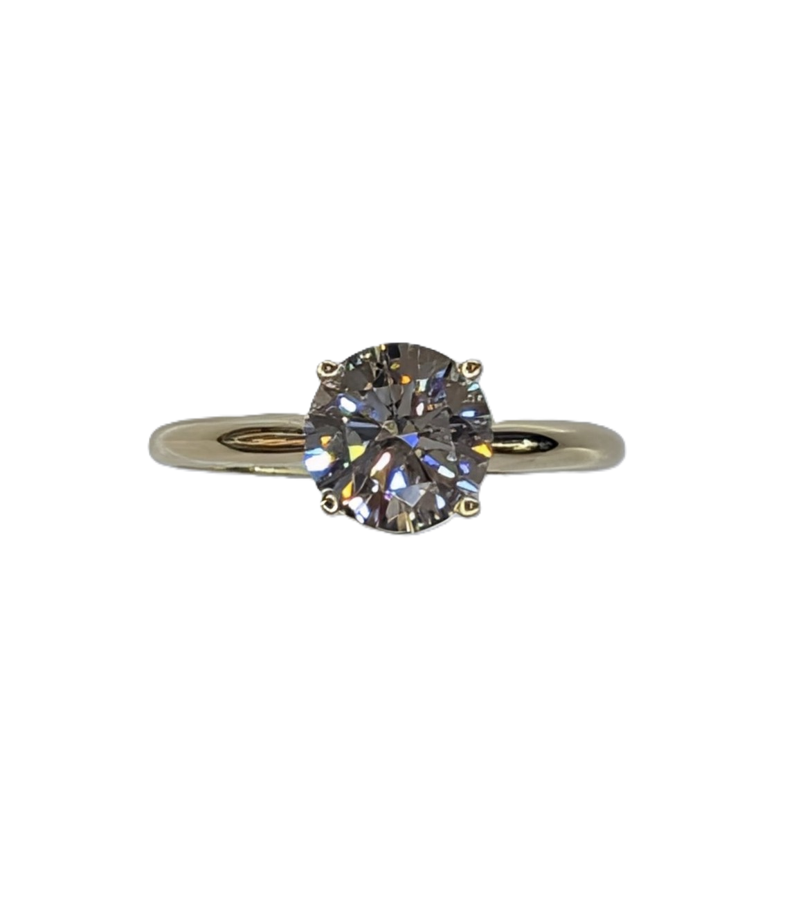 14K Yellow Gold Lab Grown Diamond Engagement Ring — 2ct | 2.8g