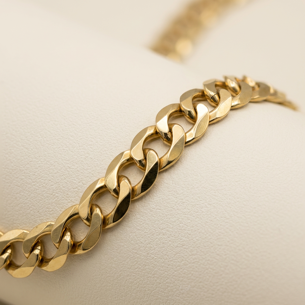 14K Yellow Gold Curb Link Chain Necklace | 24″, 7mm, 38.2g