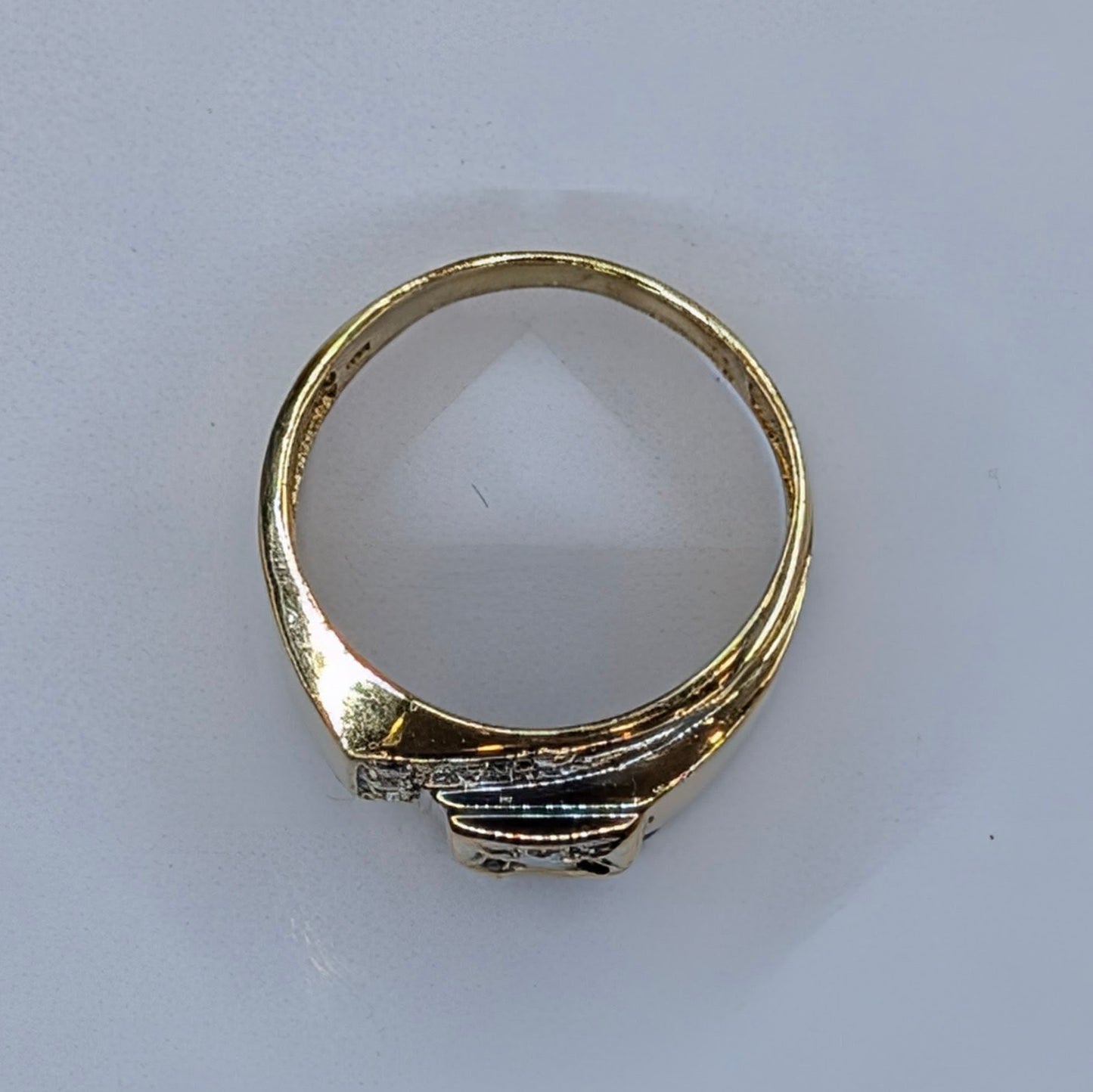 14K Yellow Gold Diamond Men’s Statement Ring - 5g - Size 8