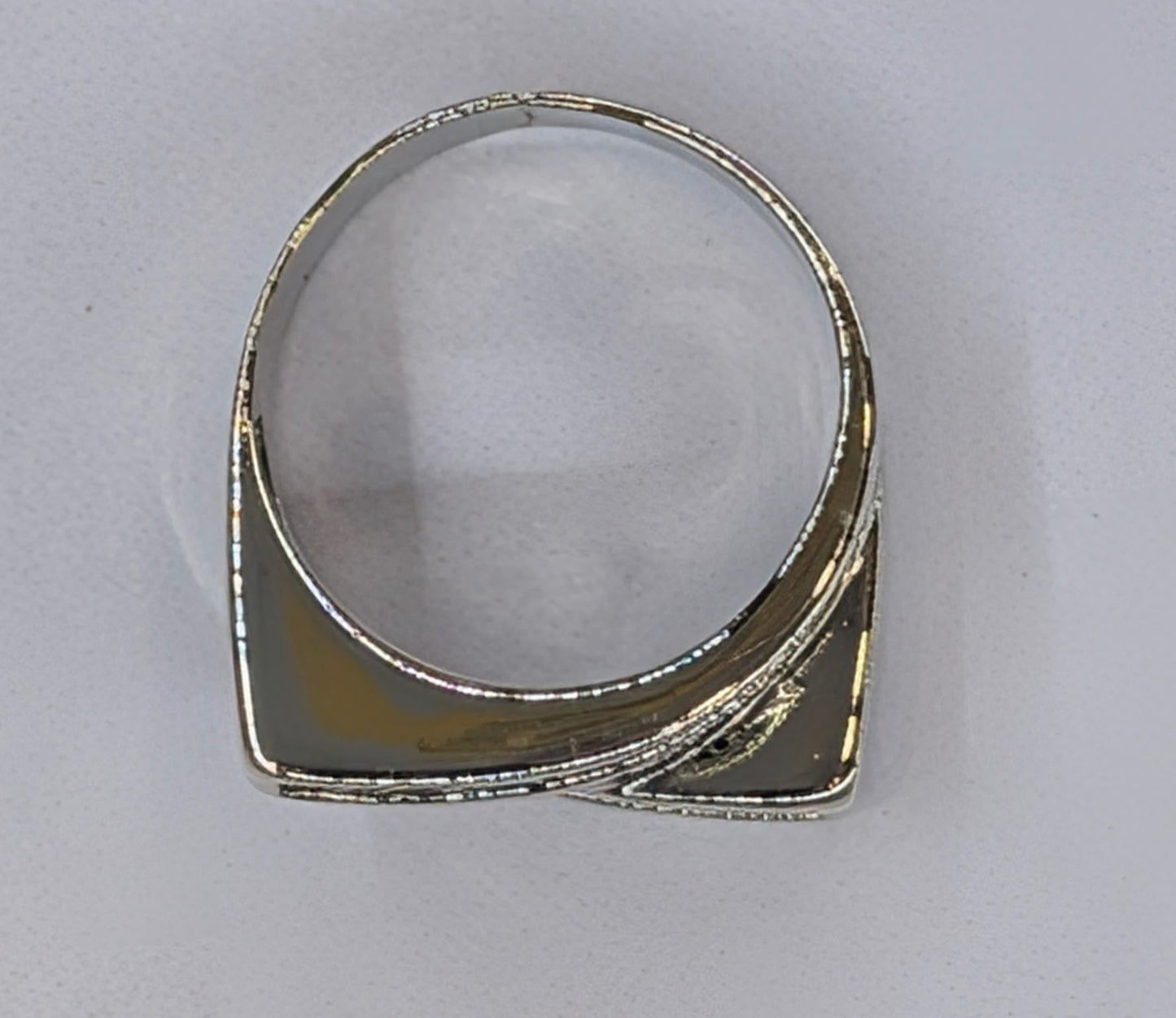 14K White Gold Baguette Natural Diamond Ring — 7.1g | Size 7