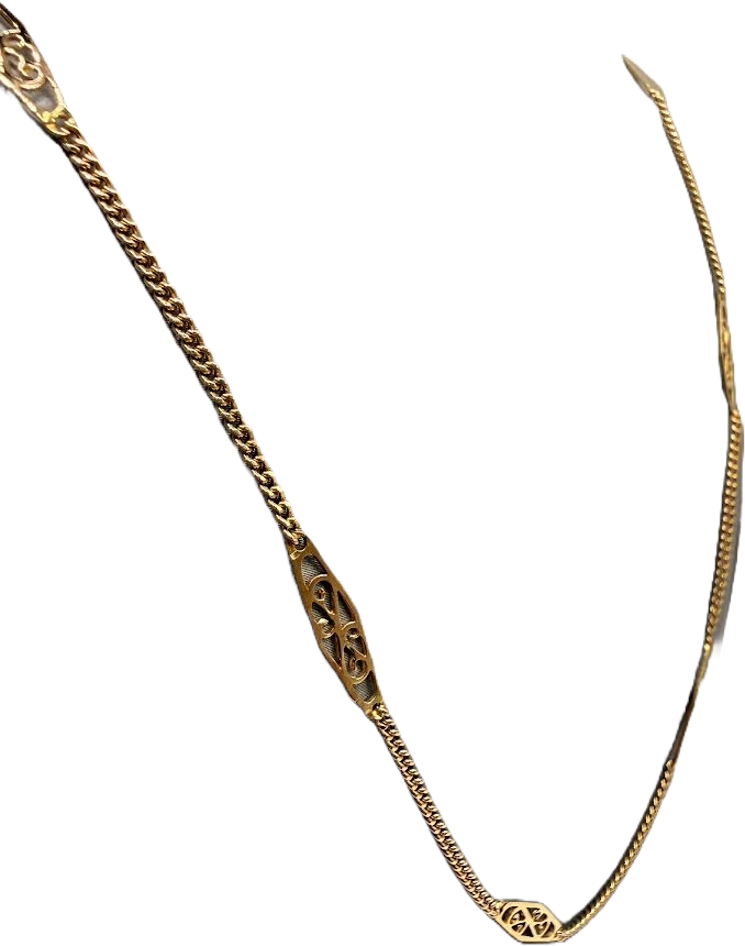 18K Yellow Gold Box Chain Necklace – 24" | 8.7g