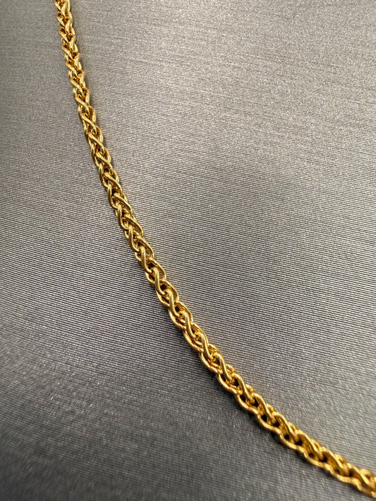 18K Yellow Gold Rope Chain – 6.4g, 1.35mm, 21