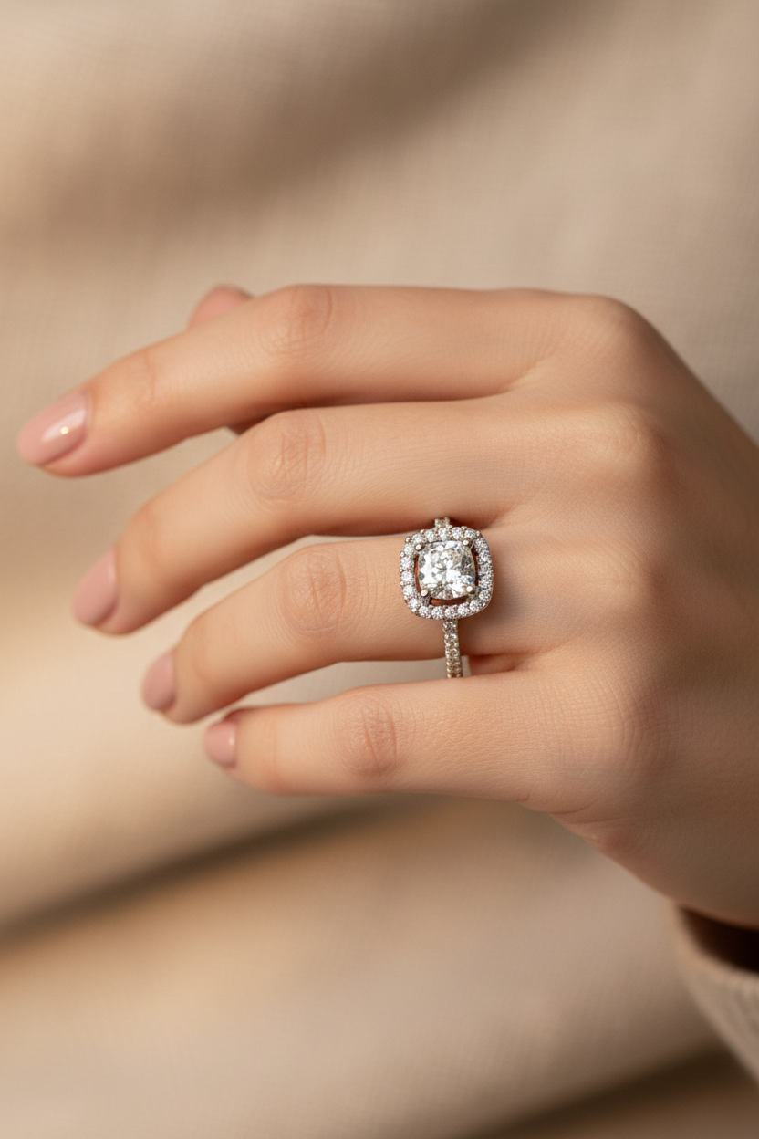 Diamond Ring Lifestyle - On Hand