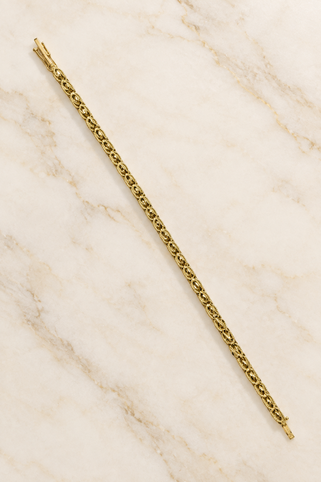 Full bracelet on warm ivory marble