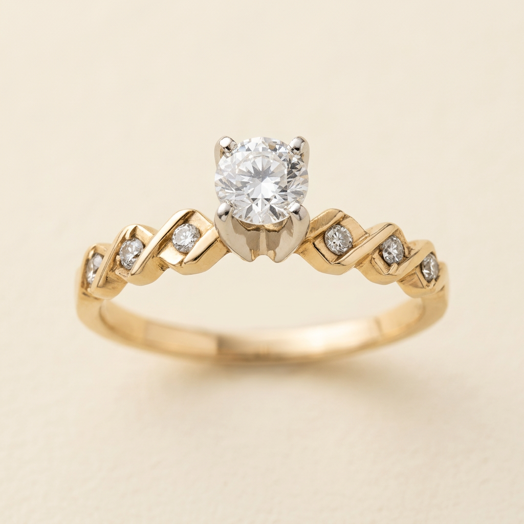 G433 diamond ring front detail