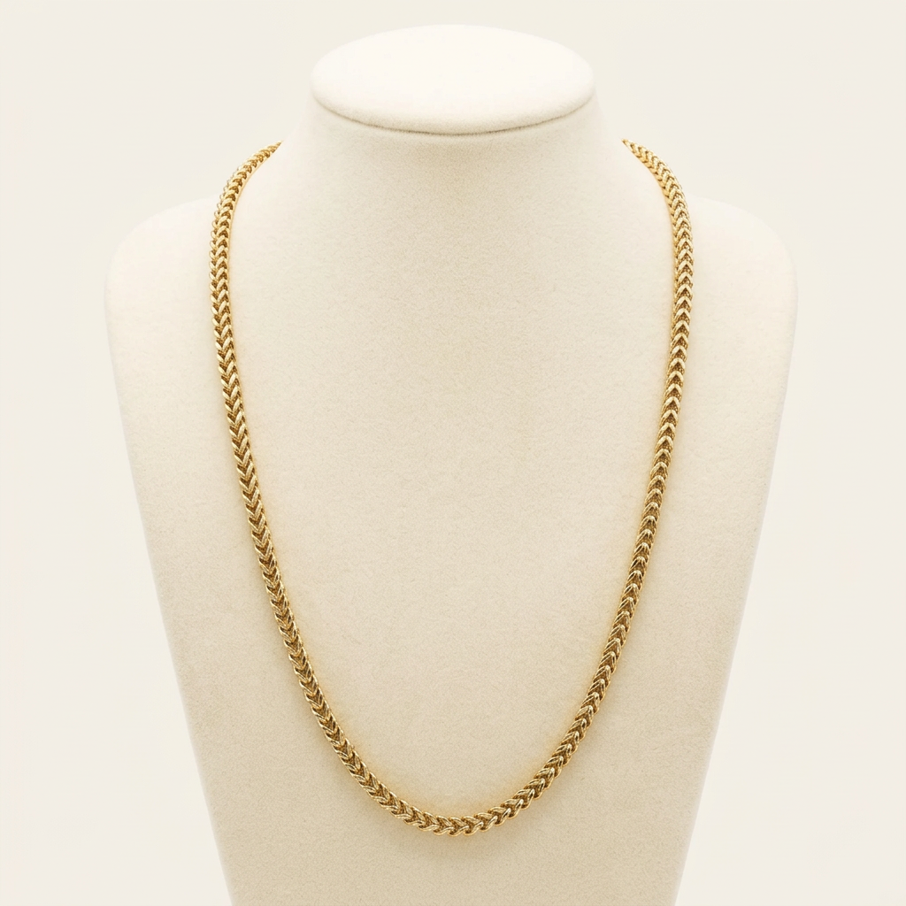 R1944 26-inch Franco necklace on a cream display