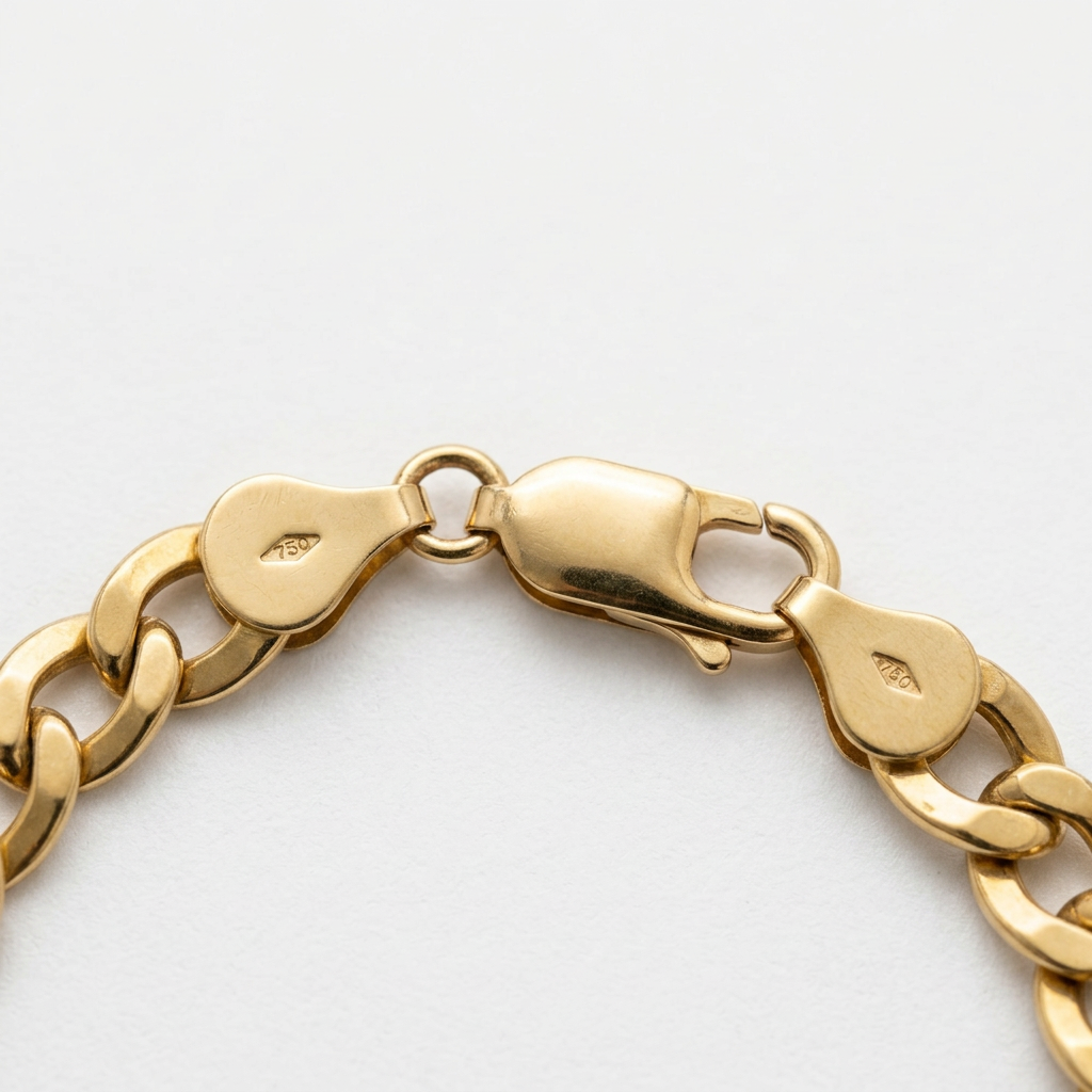 G380 yellow gold lobster clasp and end tabs