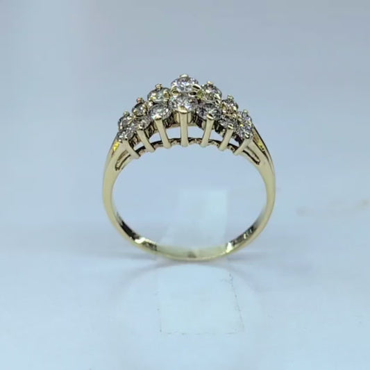 14K Yellow Gold Diamond Band – 1TCW, 2.7g size 7.5