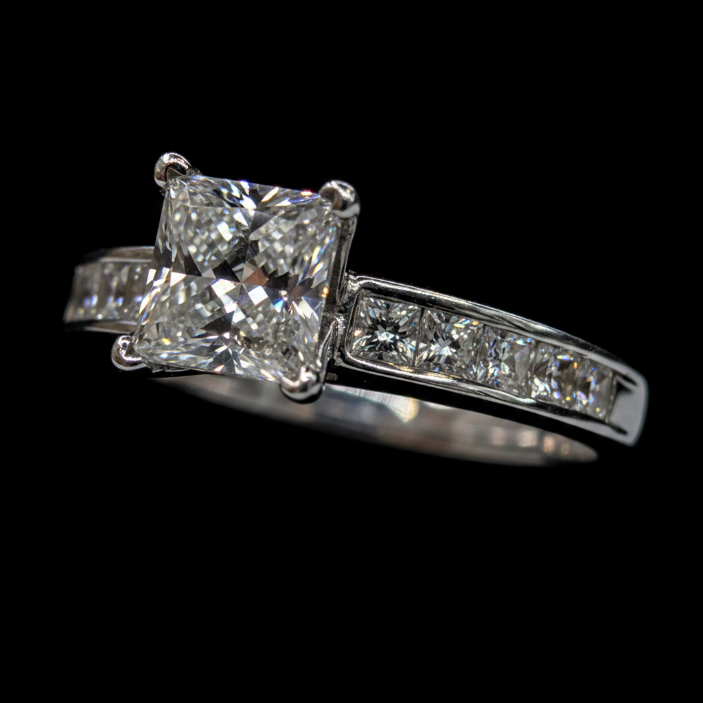 Princess Cut Diamond Ring - Detail